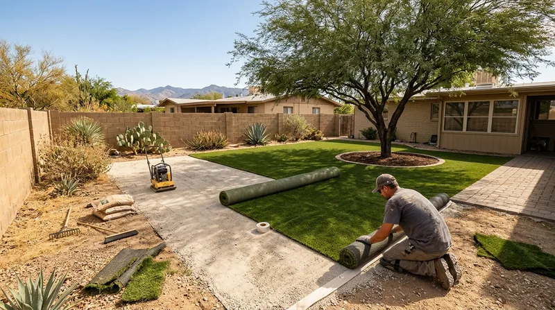 Residential Artificial Grass Installation Tucson